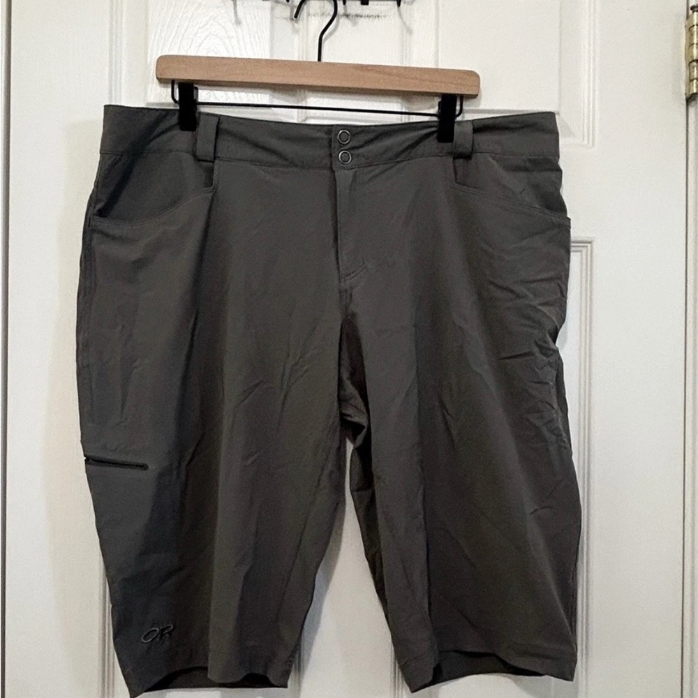 Outdoor Research Shorts Womens 14 Gray Cargo Bermuda Outdoor Casual Adult